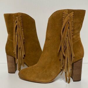Charles by Charles David Boulder Suede Leather Fringe Boots